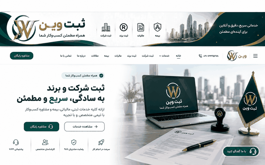 محیط حرفه‌ای دفتر کسب‌وکار
